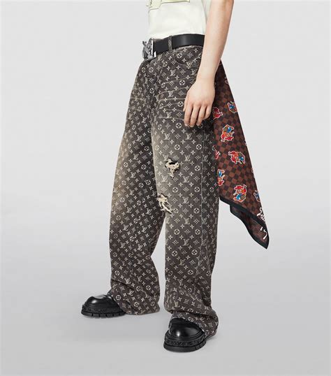 louis vuitton baggy denim pants